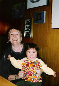 Soul sisters:  me and favourite neighbour Julia Ito, 2003