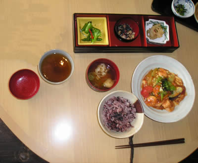 Prawn lunch set menu at Japanese Restaurant Tokyo